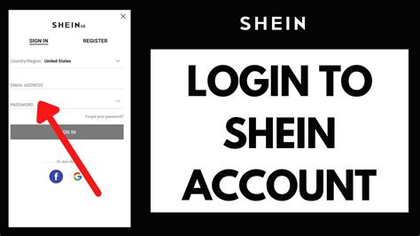 shein log in.